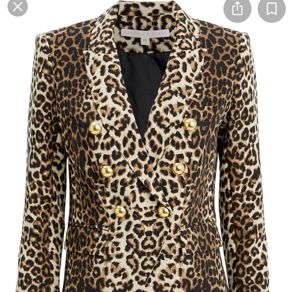 Veronica Beard Leopard Miller Jacket Size 4